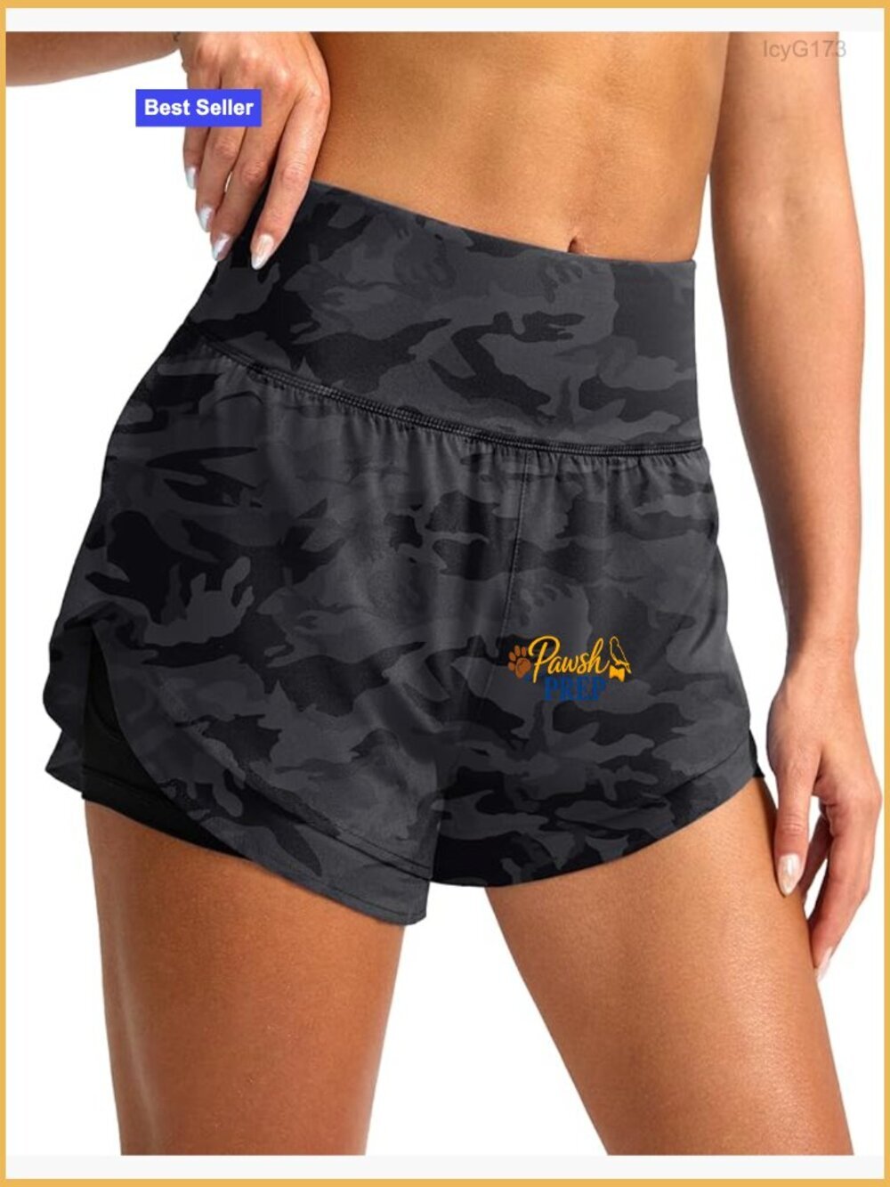 Women's 2 in 1 Running Shorts with Pockets 3" High Waisted Athletic Liner Shorts